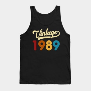 1989 Vintage Gift 31st Birthday Retro Style Tank Top